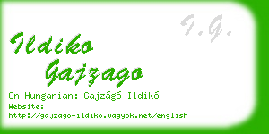 ildiko gajzago business card